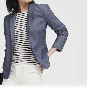 Banana Republic Blue Tailored Blazer Professional Cut